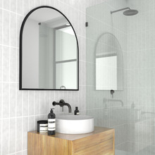 Gabe Arched Stainless Steel Wall Mirror